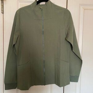 Womens Mandala scrub Jacket, Moss Green size Small